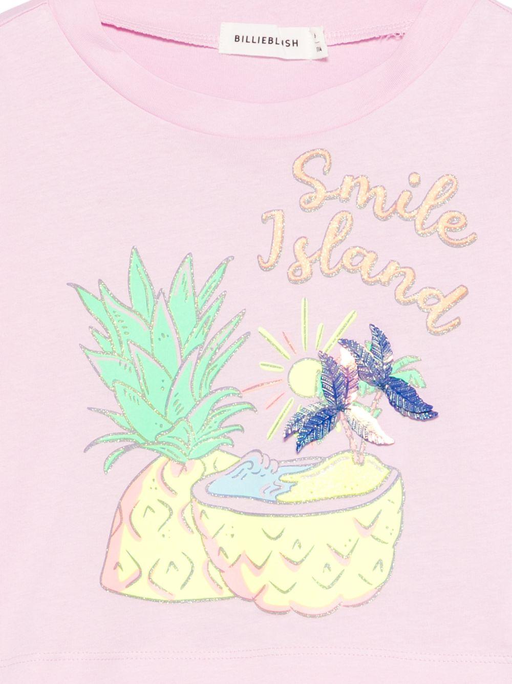 T-shirt per bambina Billieblush rosa con stampa grafica U21954 46N BILLIEBLUSH 