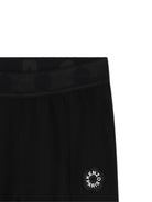 Pantaloni svasati per bambina Kenzo Kids neri con applicazione Boke Flower K62187 09B KENZO KIDS 