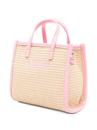 Borsa Vivian mini MC2 Saint Barth beige con logo a contrasto sul davanti VIVM001 00415L MC2 ST. BARTH KIDS 