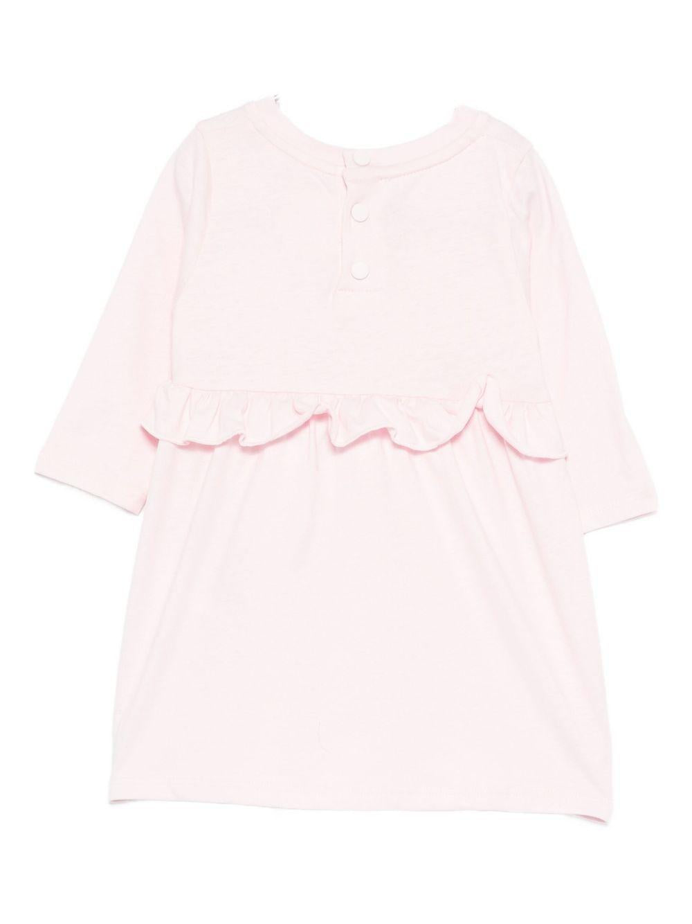 Abito per neonata Givenchy Kids rosa con chiusura posteriore con bottoni automatici H30899 44Z GIVENCHY KIDS 