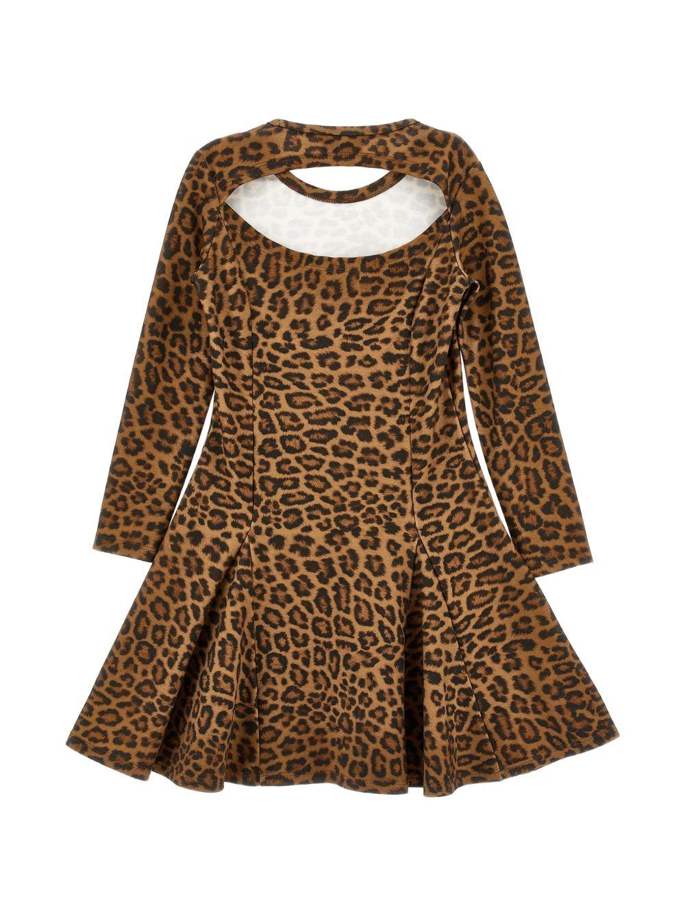 Abito per bambina Monnalisa Kids animalier con stampa leopardata 41H902 8624 0080 MONNALISA KIDS 