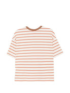 T-shirt da donna Merci beige con motivo a righe orizzontali MAM032R VAR.1 MERCI 