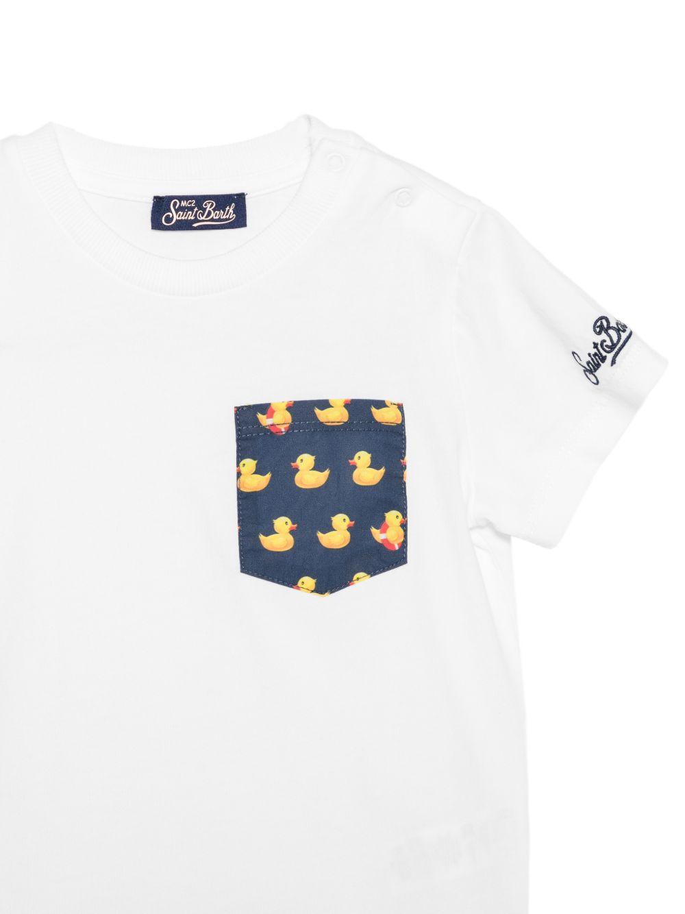 Set t-shirt e culotte per neonato MC2 Saint Barth Kids multicolore con stampa grafica papere SAMY001 03568L MC2 ST. BARTH KIDS 