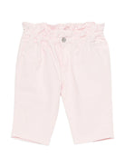 Pantaloni per neonata Missoni Kids rosa con ricamo a zigzag MZ6030 Z3702 52E MISSONI KIDS 