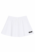Shorts per bambina MSGM Kids bianchi con logo sul davanti S6MSJGST075 001 MSGM KIDS 