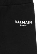 Pantaloni per neonati Balmain Kids neri con logo sul davanti BY6610 Z3183 930BC BALMAIN KIDS 