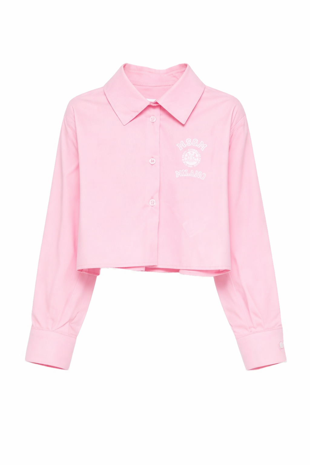 Camicia per bambina MSGM Kids rosa con colletto classico S6MSJGSI026 MS076 MSGM KIDS 