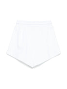 Shorts sportivi in cotone per bambina MSGM Kids bianco con stampa sulla gamba S5MSJGSH093 001 MSGM KIDS 