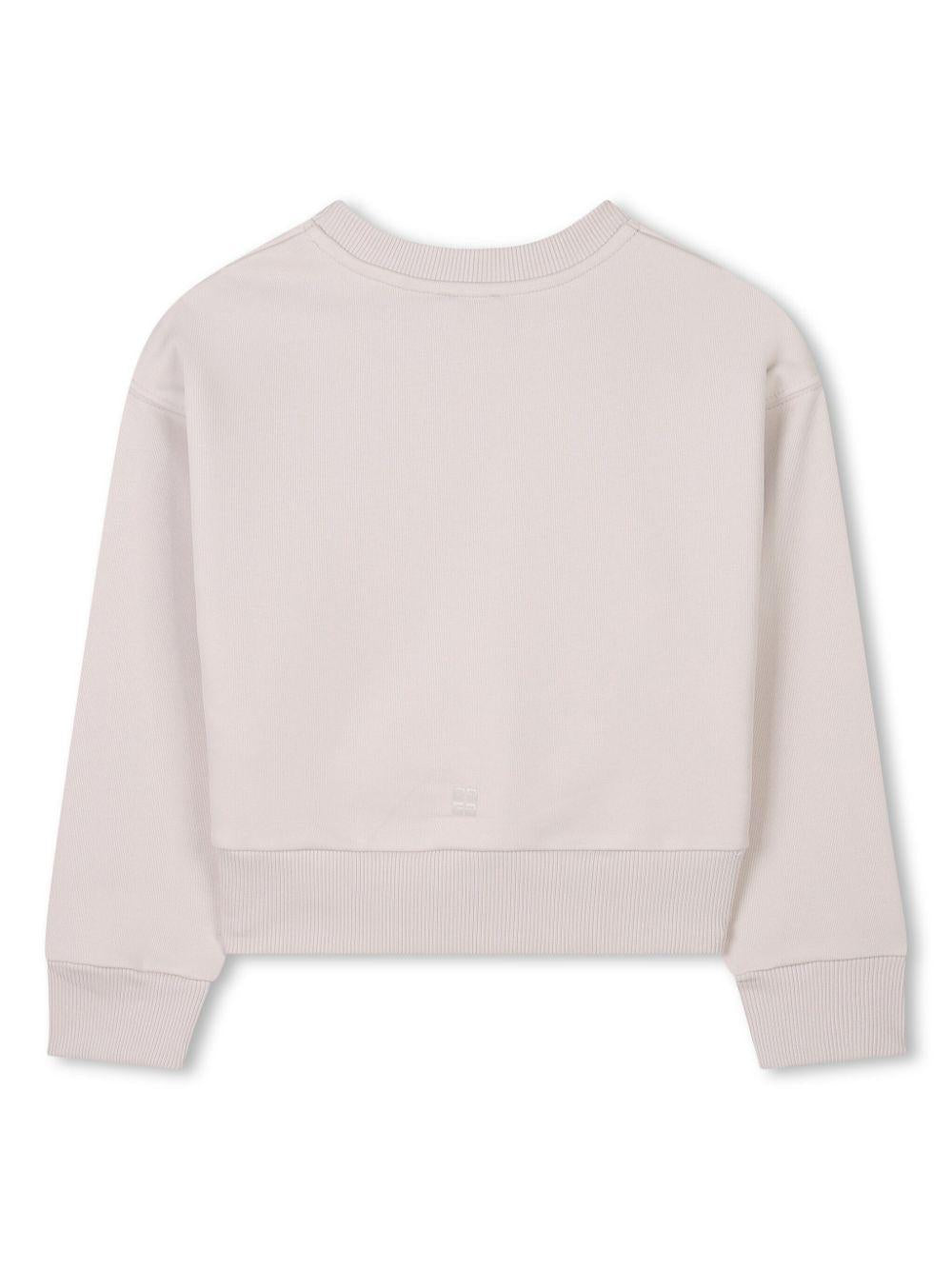 Felpa con stampa per bambino Givenchy Kids bianco con stampa logo sul davanti H30773 184 GIVENCHY KIDS 