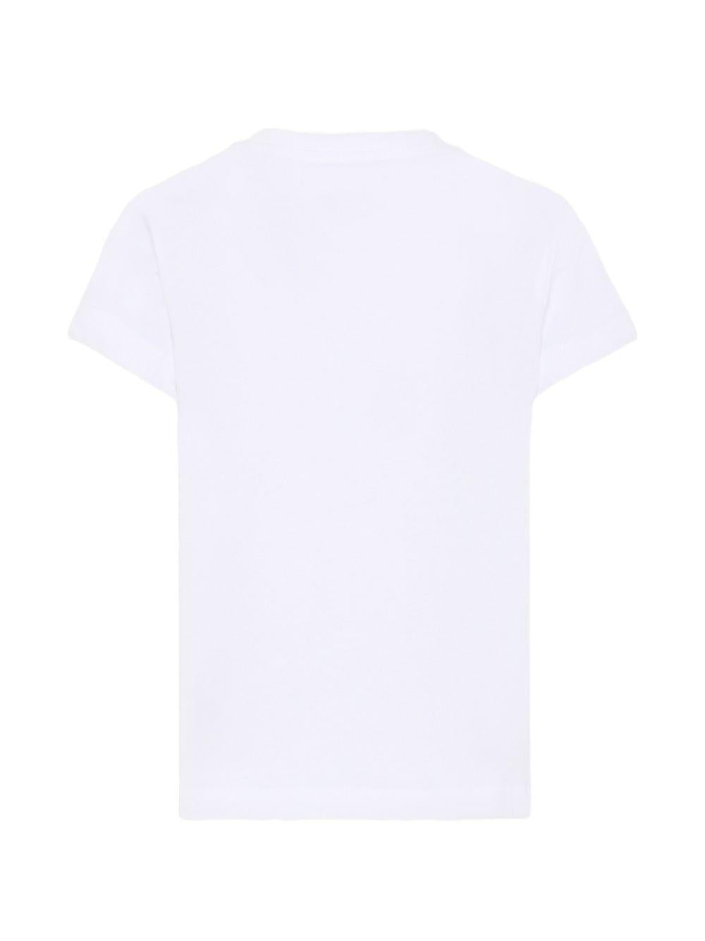T-shirt per bambini Moschino Kids bianco con stampa Teddy Bear HUM05OLAA03 10101 MOSCHINO KIDS 