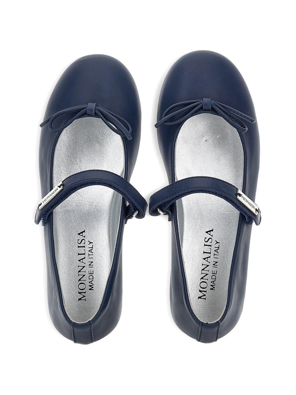 Ballerine per bambina Monnalisa Kids blu con dettaglio fiocco 8CH015 8786 056S MONNALISA KIDS 