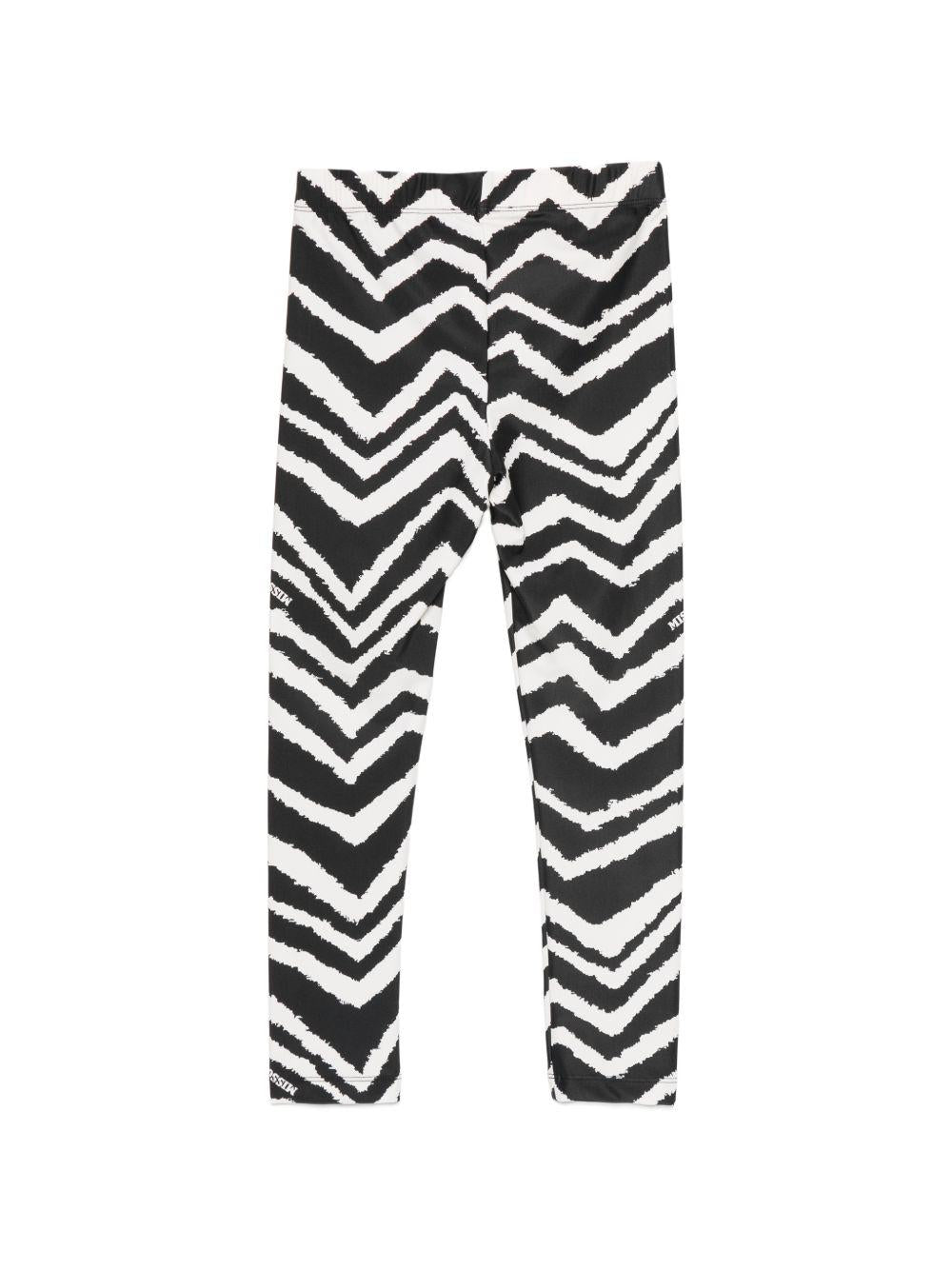 Leggings per bambina Missoni Kids nero con stampa a zigzag MZ6B30 Z4154 930BG MISSONI KIDS 