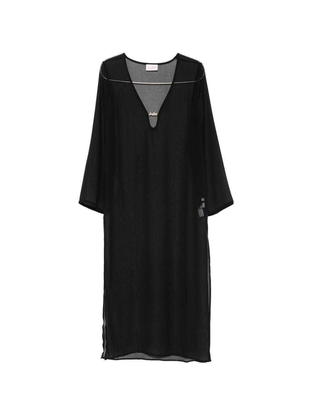 Abito trasparente da donna MC2 Saint Barth nero con placca logo AGH0002 08878L MC2 ST. BARTH 