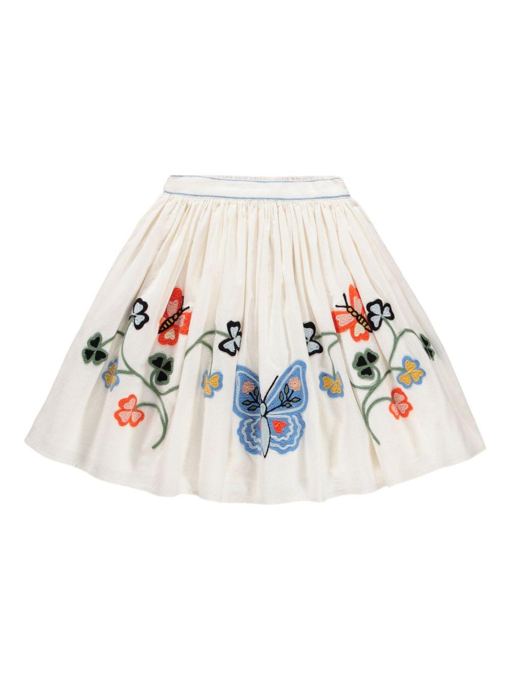 Gonna Bonnie per bambina Molo bianca con decorazione ricamata 2S26D109 9840 MOLO KIDS 