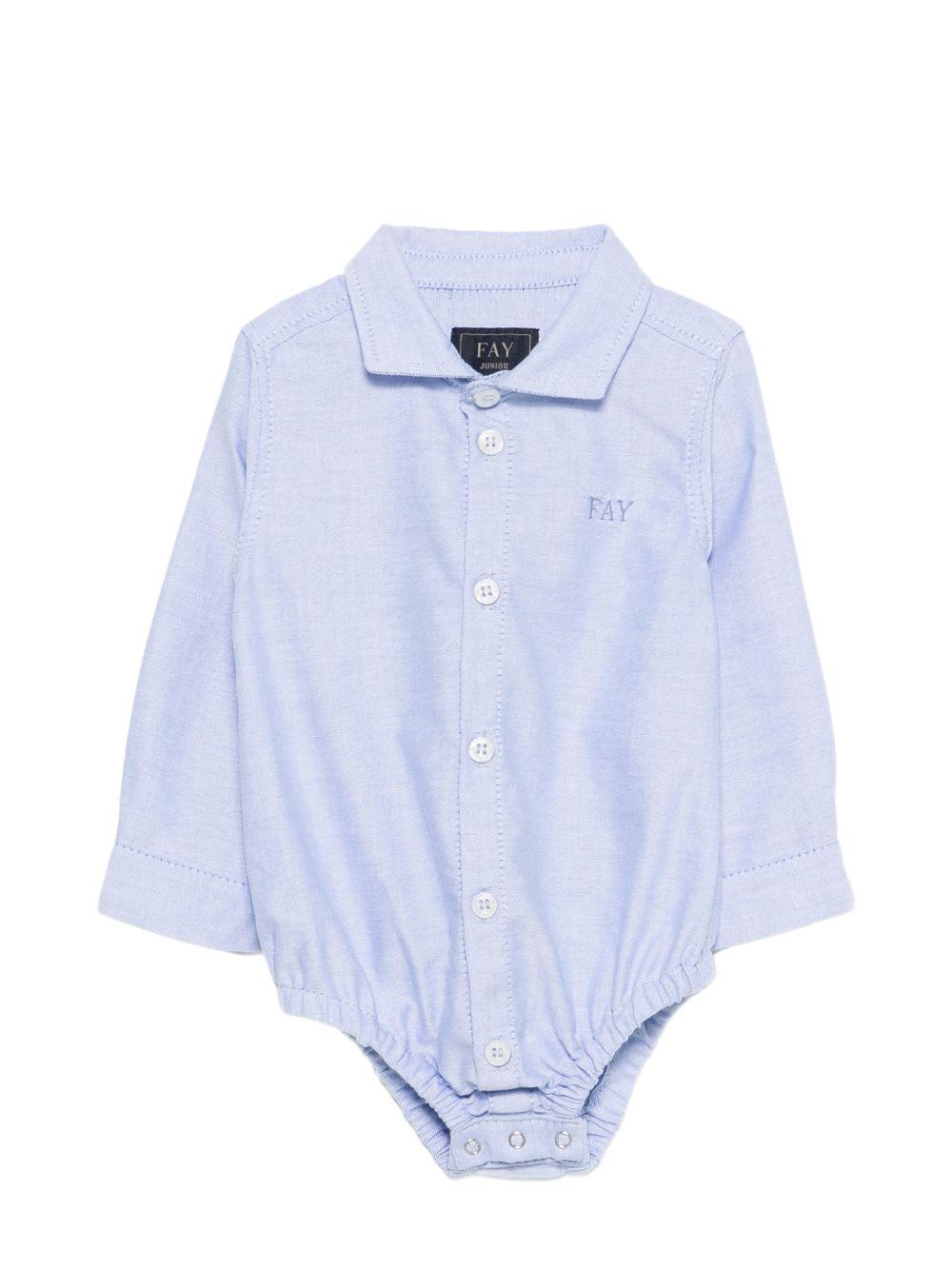 Camicia per neonato Fay Kids azzurra con logo ricamato FYA500 Z3689 602 FAY KIDS 