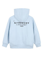 Felpa per bambino Givenchy Kids azzurra con cappuccio e zip H31076 77L GIVENCHY KIDS 