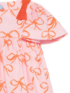 Abito per bambina Mi Mi Sol rosa con stampa fiocco MFAB763V1TS1116 PNK MIMISOL KIDS 