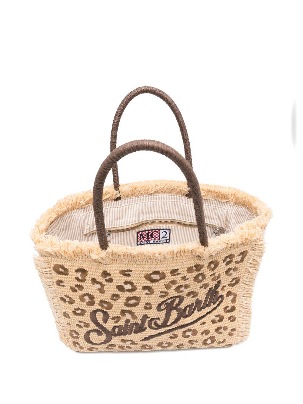 Borsa Vanity MC2 Saint Barth animalier con logo ricamato sul davanti VANI021 00349L MC2 ST. BARTH KIDS 