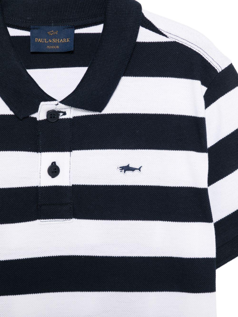 Polo per bambino Paul & Shark Junior blu scuro con colletto WUM00BLEB04 80161 PAUL & SHARK KIDS 