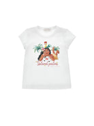 T-shirt per bambina Monnalisa x Disney bianca con stampa grafica Oceania 19H630 8004 0099 MONNALISA 