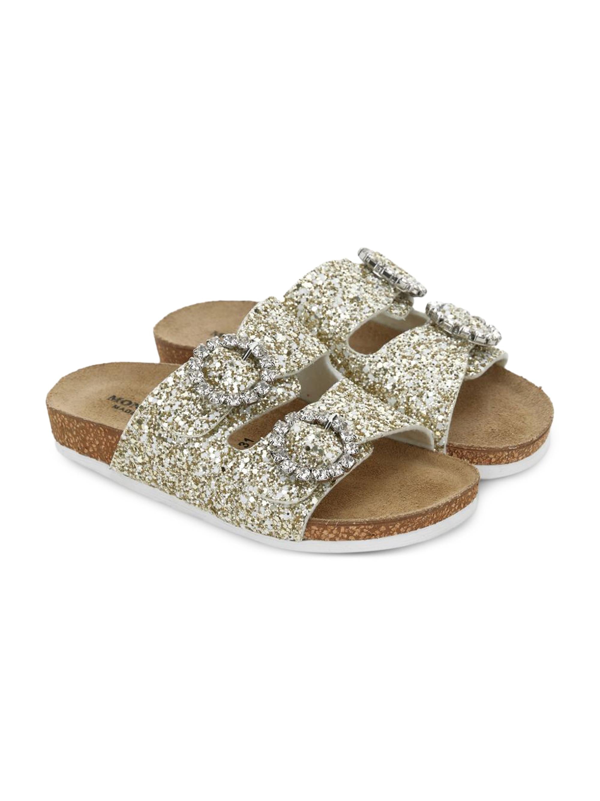 Slippers per bambina Monnalisa oro con fibbia 87G005 7714 G070 MONNALISA KIDS 