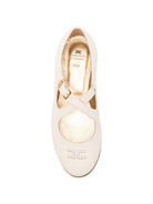 Ballerine per bambina Elisabetta Franchi La Mia Bambina crema con cinturino in fibbia<BR/> F4A3E0478173 3698 ElISABETTA FRANCHI KIDS 