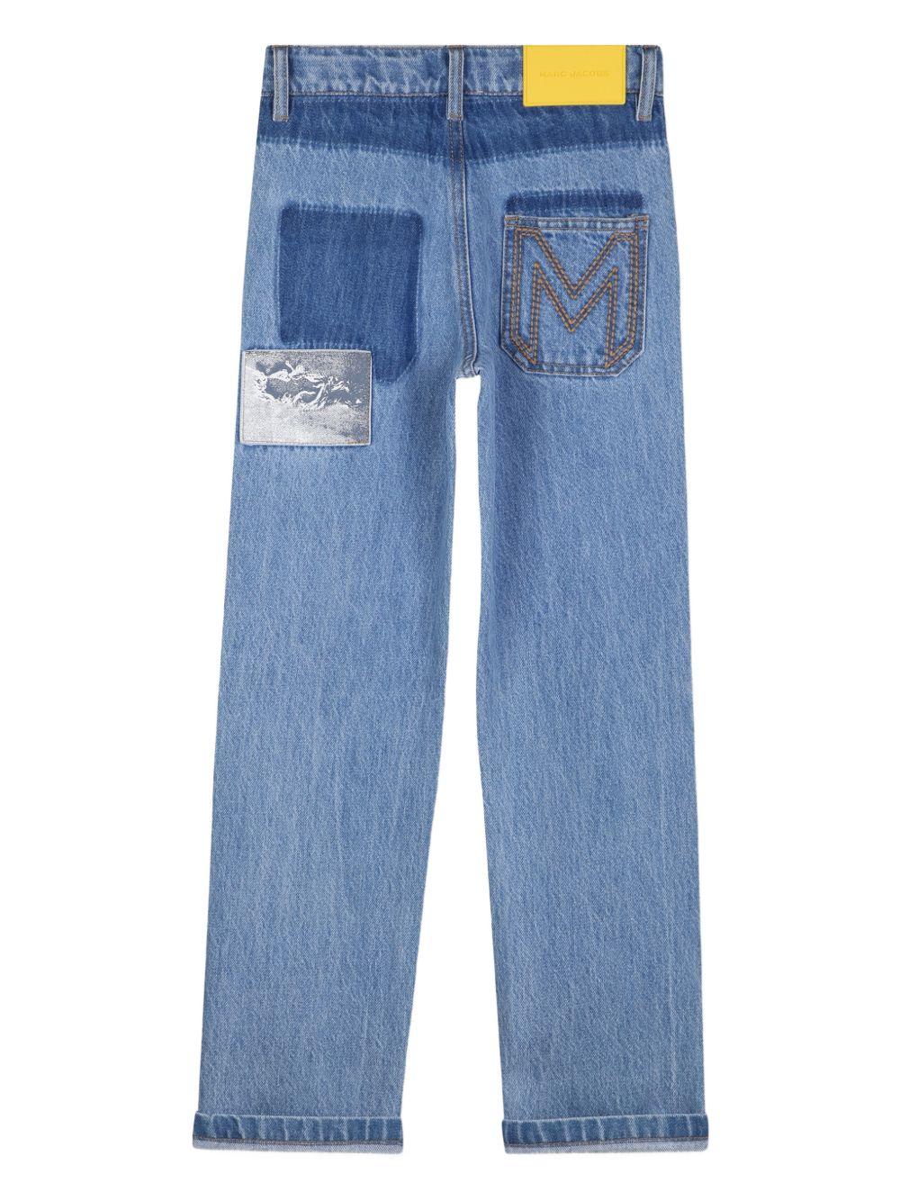 Pantalone per bambino The Marc Jacobs Kids blu orli arrotolati W60795 Z10 THE MARC JACOBS KIDS 