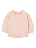 Felpa per neonata Chloé Kids rosa con dettaglio logo C20913 46J CHLOE' KIDS 