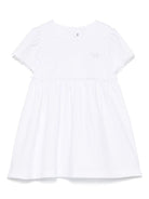 Abito con ricamo per neonata Il Gufo bianco con taglio svasato P25VM792MF032 010 IL GUFO 