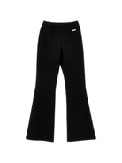 Pantaloni svasati per bambina Monnalisa Kids neri con placca logo 17H403 8220 0050 MONNALISA KIDS 