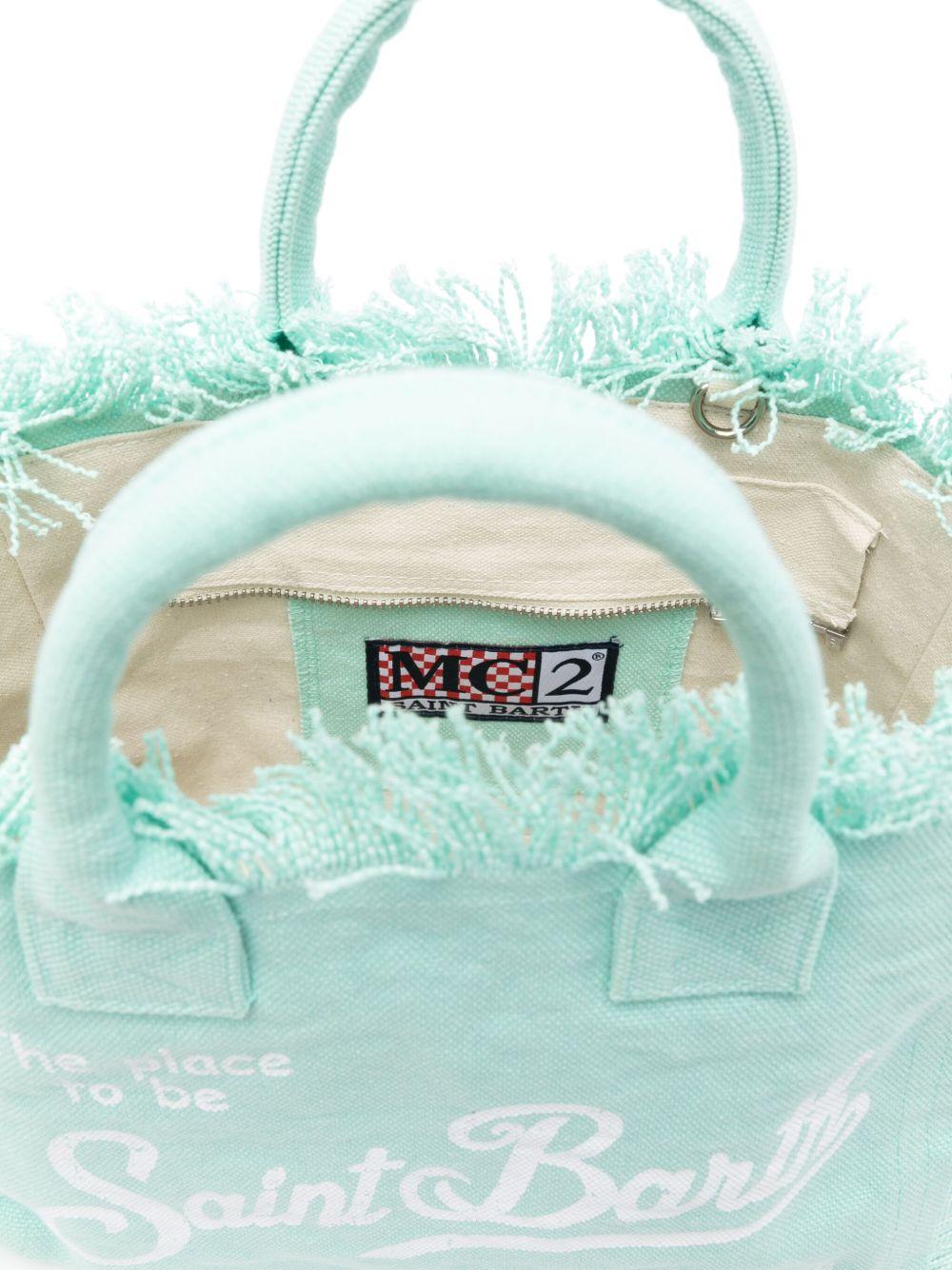 Borsa Colette MC2 Saint Barth verde con dettagli frange COL0001 00160L MC2 ST. BARTH KIDS 