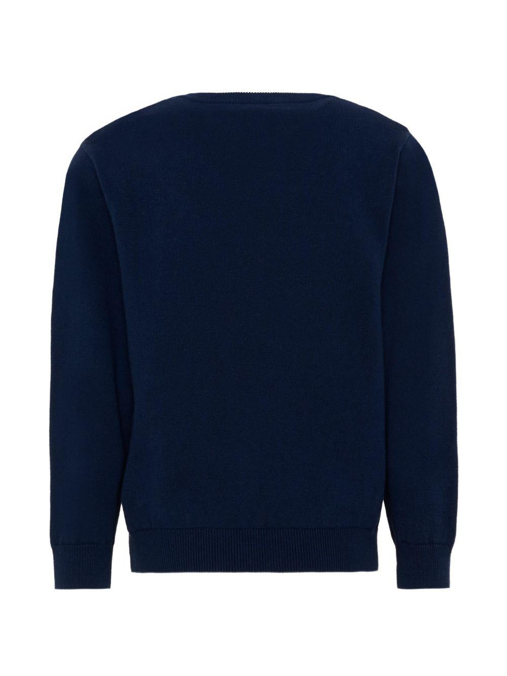 Maglione per bambino Casablanca Kids blu con ricamo grafico KPF26KW151701 PYRAMID CASABLANCA KIDS 
