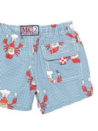 Costume da bagno per bambino MC2 Saint Barth Kids azzurro con stampa aragosta JEA0001 00073L MC2 ST. BARTH KIDS 
