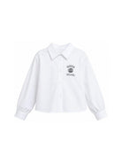 Camicia per bambina MSGM Kids bianca con colletto classico S6MSJGSI026 001 MSGM KIDS 