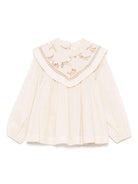 Blusa per bambina ZIMMERMANN Kids Lucky Kids beige con pizzo 3864TS S252 ZIMMERMANN KIDS 