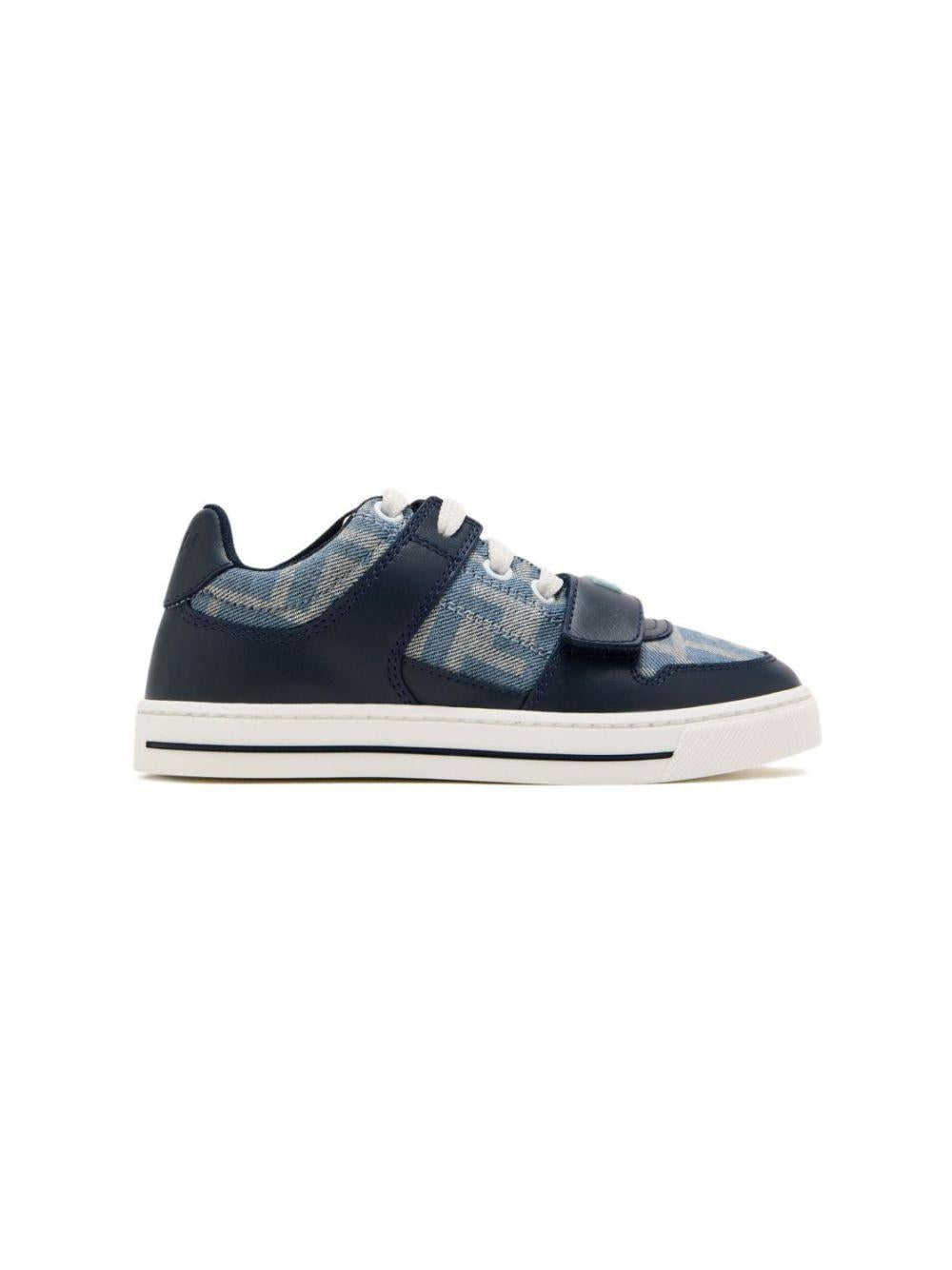 Sneakers per bambino Fendi Kids blu con motivo FF JMR476 AUHF F1T0N FENDI KIDS 