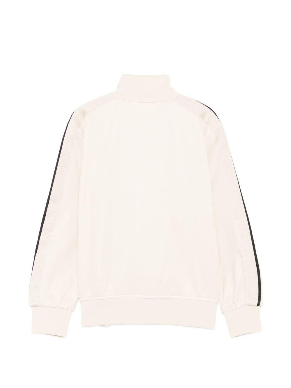 Felpa per bambino Palm Angels Kids bianco crema con dettagli a righe laterali PBBD002S26FAB001 092 PALM ANGELS KIDS 
