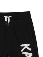 Shorts per bambino Karl Lagerfeld Kids neri con logo sul davanti Z31082 09B KARL LAGERFELD KIDS 