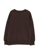 Felpa per bambino MSGM Kids marrone con dettaglio logo S6MSJUSW009 943 MSGM KIDS 