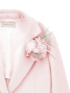 Blazer per bambina Monnalisa rosa con applicazione fiore 71G103 7303 0091 MONNALISA KIDS 