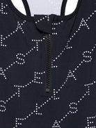 Costume per bambina Stella McCartney Kids nero con stampa logo all-over TYCA09 Z3479 930BC STELLA McCARTNEY KIDS 