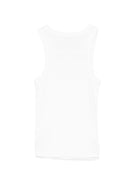 Canotta per donna MC2 Saint Barth bianca con logo glitterato AAD001 08543L MC2 ST. BARTH 