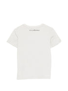T-shirt per bambino John Richmond Junior bianca con dettaglio logo RBP26008TS BLUE VAPOR JOHN RICHMOND KIDS 