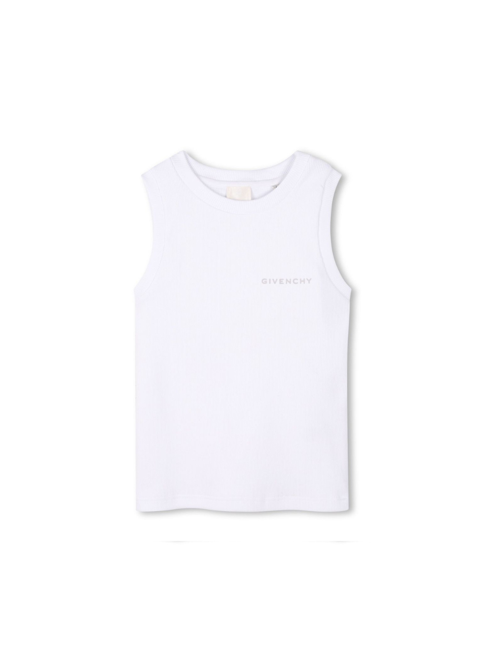 Canotta con stampa per bambino Givenchy Kids bianco con scollo rotondo H30724 10P GIVENCHY KIDS 