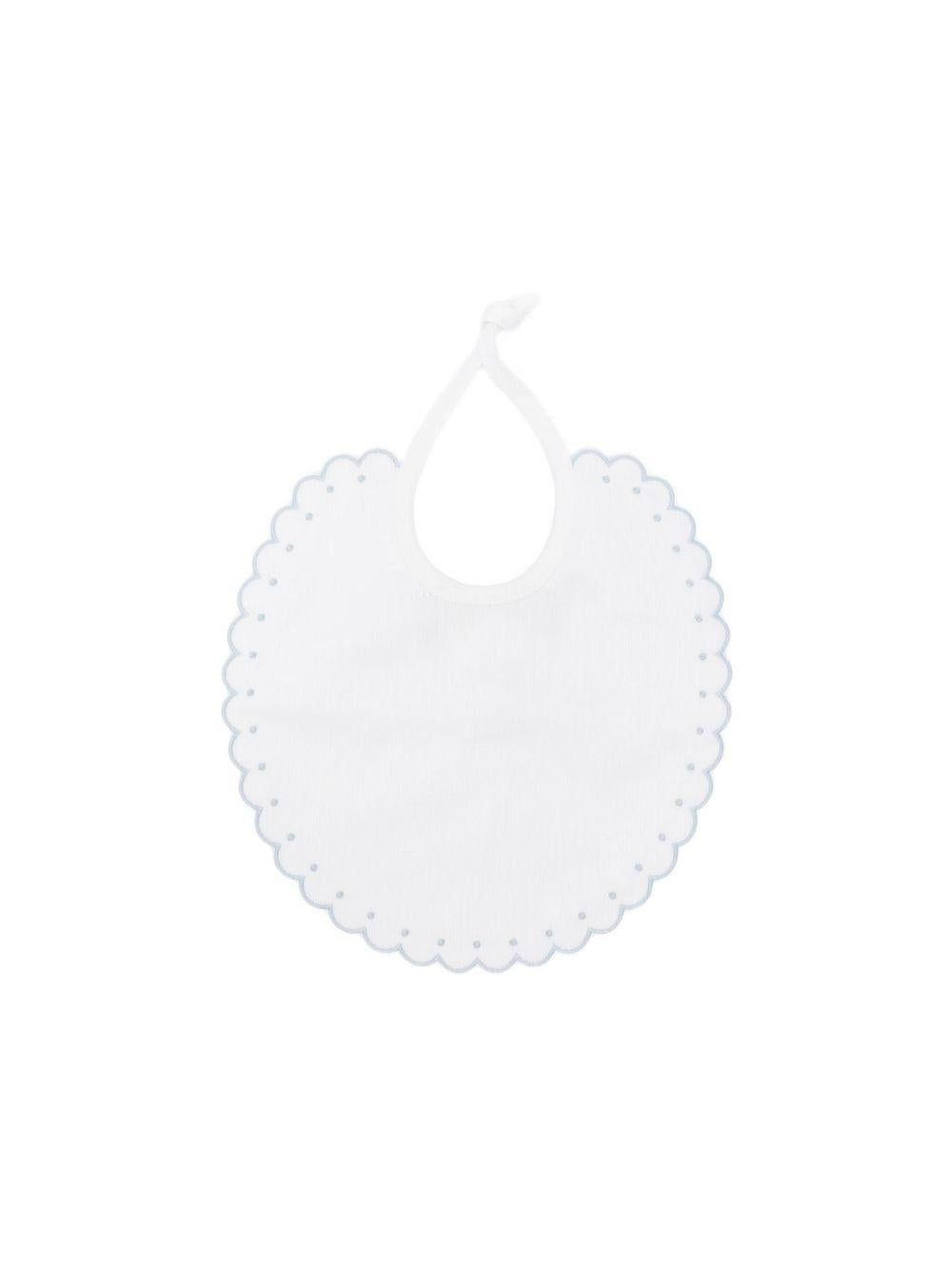 Bavaglino per neonato La Stupenderia bianco con bordo smerlato 2TBBV50 P01AZZ LA STUPENDERIA 
