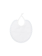 Bavaglino per neonato La Stupenderia bianco con bordo smerlato 2TBBV50 P01AZZ LA STUPENDERIA 
