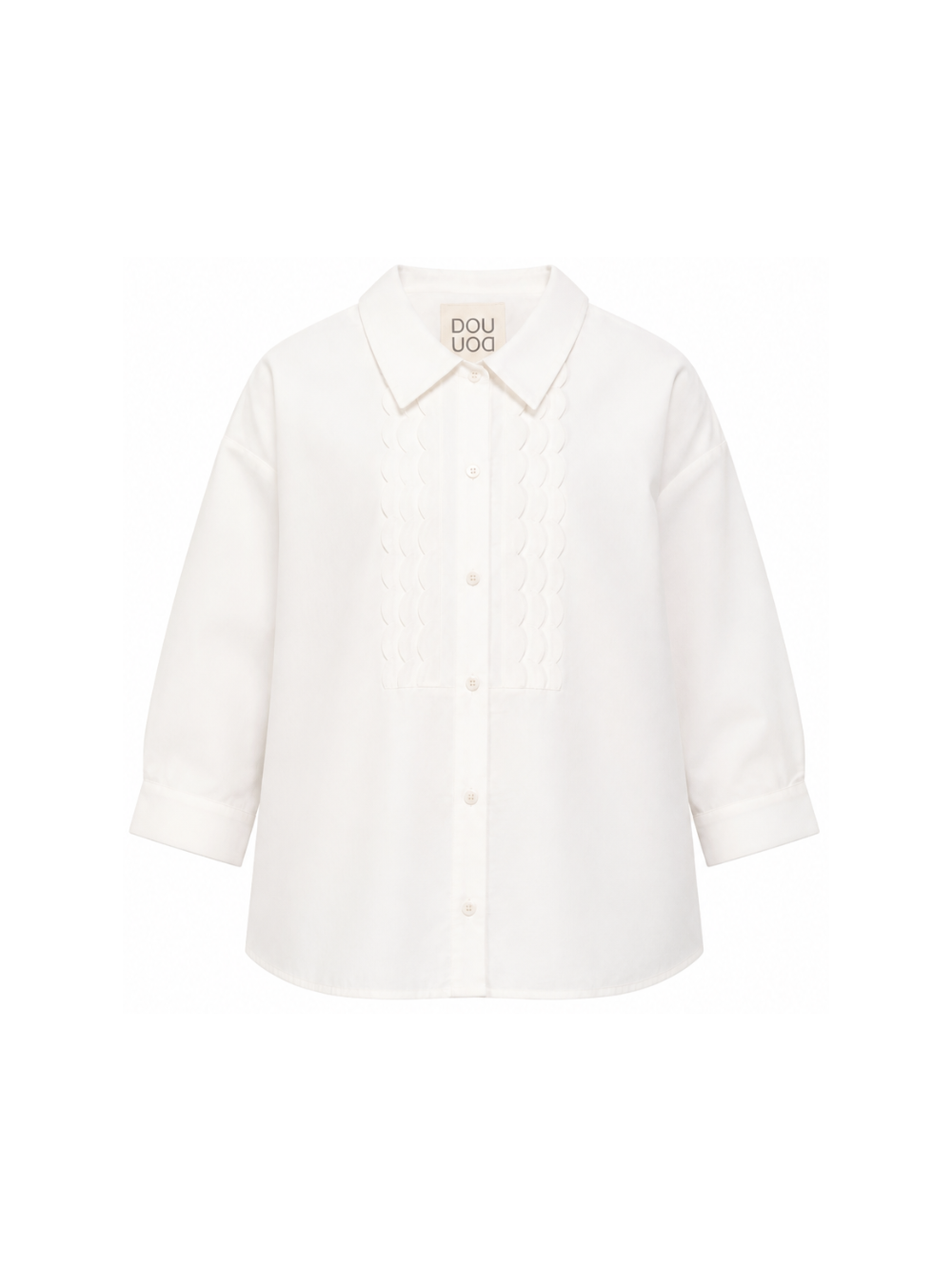 Camicia per bambina Douuod Kids bianca con rifinitura smerlata DZ5A60 Z4086 100 DOUUOD KIDS 