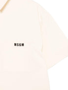 Camicia per bambina MSGM Kids bianca con logo sul davanti S6MSJGSI163 002 MSGM KIDS 
