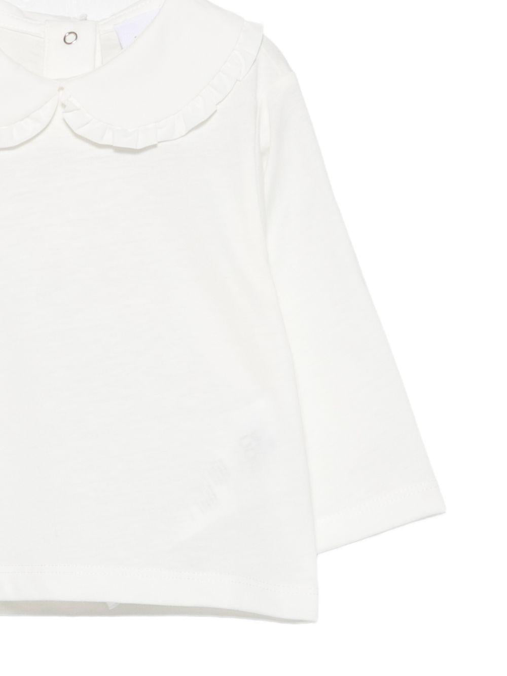 T-shirt per neonata Douuod Kids bianca con colletto alla Peter Pan DZ8010 Z3708 101 DOUUOD KIDS 