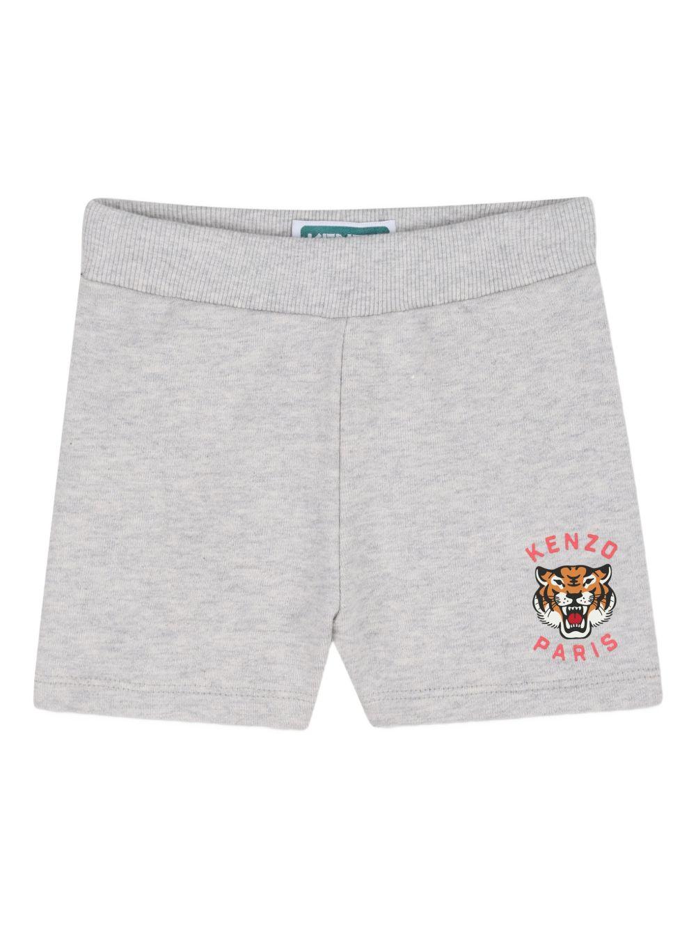 Set t-shirt e shorts per neonato Kenzo Kids grigio con dettaglio stampa K61708 A16 KENZO KIDS 